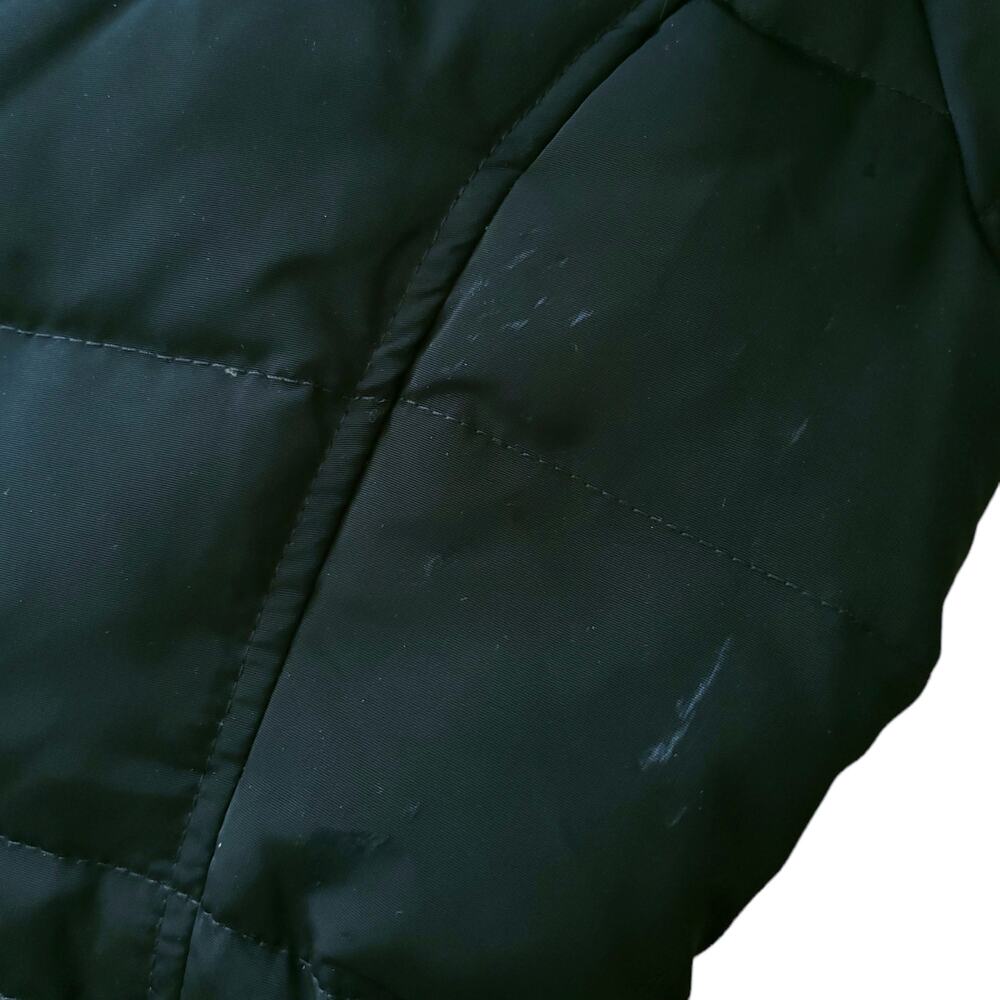 ZARA Woman feather down faux fur collar puffer winter jacket navy blue Size XS - Picture 6 of 9